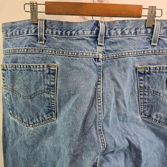 Carhartt Jeans Mens 42 X 32 Denim Relaxed Fit Medium Wash Straight Leg - Picture 5 of 10